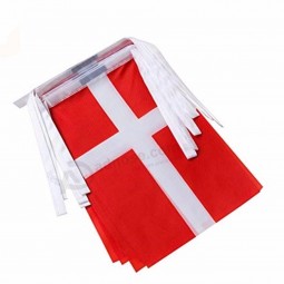 デンマーク文字列フラグ、お祝いのためのデンマーク国旗布旗バナー