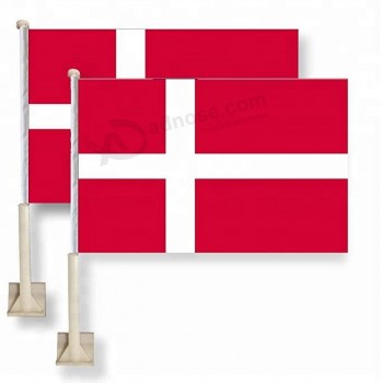 Fußballfans Dänemark Land Auto Fahrzeug Fenster Flagge