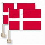 voetbalfans Denemarken land Auto voertuig venster vlag
