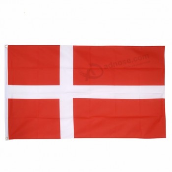 3x5ft material de poliéster Dinamarca bandera nacional danesa