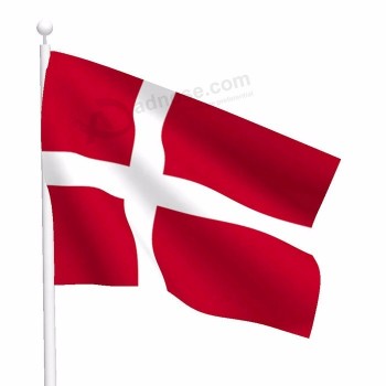bandeiras de suspensão feitas sob encomenda exteriores de poliéster Dinamarca de impressão 3x5ft