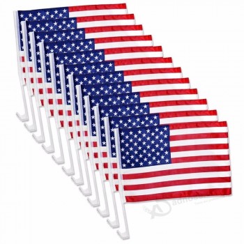 United States American Window Clip on USA Car Flag