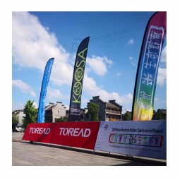 PDyear outdoor advertising banner stands custom logo bali printing flying polyester pole beach teardrop bow flex feather flag