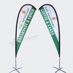 Wholesale Full Color Double Sided Custom Banner Printing Aluminum Pole Tear Drop Flag for Events