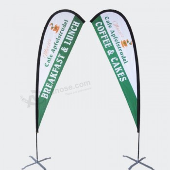 wholesale full color double sided custom banner printing aluminum pole tear drop flag for events
