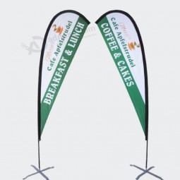 bandiera su ordinazione di alluminio a strappo su ordinazione di colore pieno della bandiera dell'inserzione su due lati per gli eventi