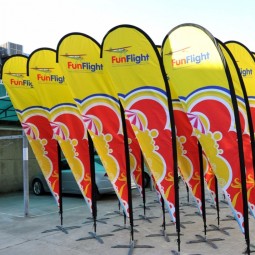 banner bandiera spiaggia a goccia a buon mercato su misura per la pubblicità