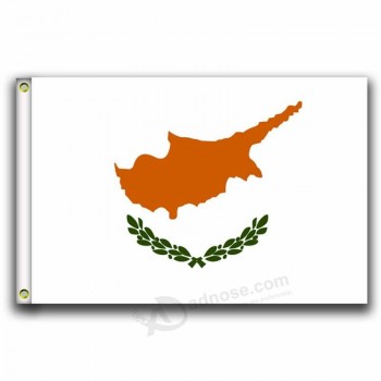 banner bandiera cipro 100% poliestere, testa in tela con anello di tenuta in metallo, usato sia all'interno che all'esterno