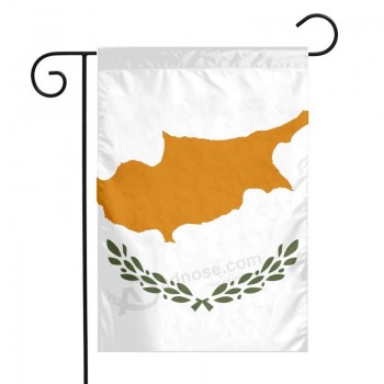 bandiera delle bandiere del giardino di Cipro decorazioni per la casa per interni ed esterni, banner decorativo per feste da gioco in poliestere impermeabile da giardino