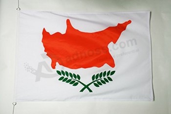 bandera de chipre Uso externo de 3 'x 5' - banderas de chipre 100 x 150 cm - pancarta tergal de 3x5 pies con anillos