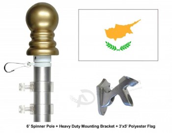 cyprus flag and flagpole Set, choose from over 100 world and international 3'x5' flags and flagpoles