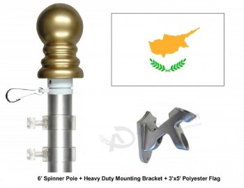 cyprus vlag en vlaggenmast Set, kies uit meer dan 100 wereld- en internationale 3'x5 'vlaggen en vlaggenmasten