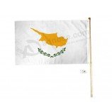3x5 키프로스 국가 폴리 에스테 깃발을 가진 5 개의 목제 깃대 장비 벽 산 부류