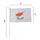cyprus polyester land vlaggen bureau buiten zwaaien parade (12-pack hand vlag)