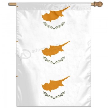 Gartenfahne 27 x 37 Zoll Größe Banner für Party Home Outdoor Dekor Zypern Flagge