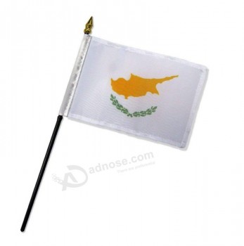 Zypern National Hand Flagge / Zypern Land Hand wehende Flagge Banner