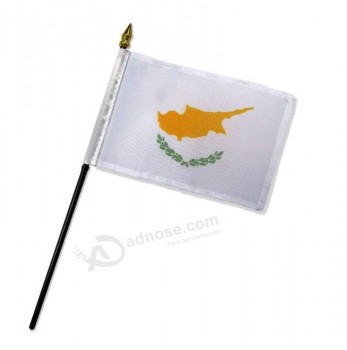 cyprus national hand flag / cyprus country hand waving flag banner