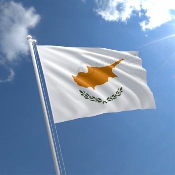 Bandiera cipro in poliestere stampato fronte / retro di alta qualità 150x90cm