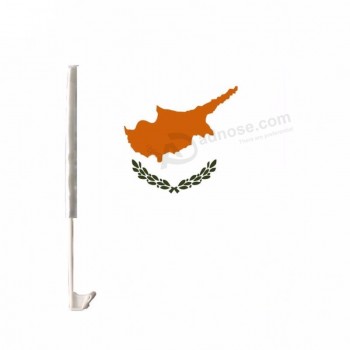 aangepaste afdrukken 30 * 45 cm cyprus autoruit vlag