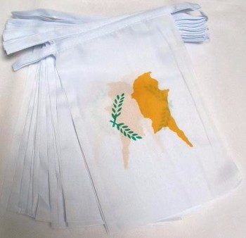 CYPRUS 6 meters BUNTING FLAG 20 flags 9'' x 6'' - CYPRIOT STRING flags 15 x 21 cm
