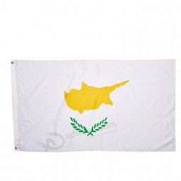 금관 악기 밧줄 고리를 가진 3 * 5 폴리 에스테 직물 키프로스 깃발
