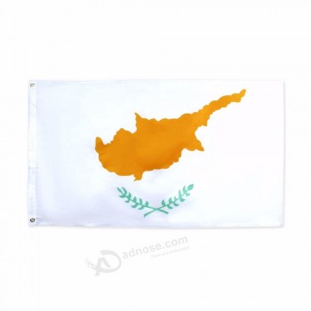 3x5ft Polyester, das kundenspezifische dauerhafte Zypern-Flaggen fliegt