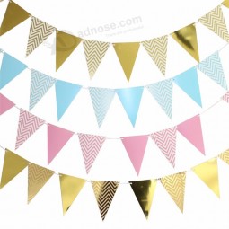ins gold glitter pennant decoration birthday banner for wedding party