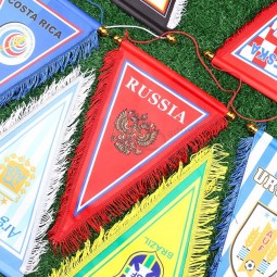 custom wereldbeker digitale gedrukt portugal papier driehoek vlaggen wimpel voor fans woondecoratie banner