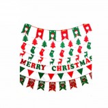 multi-style decorative christmas party polyester felt pennant flag