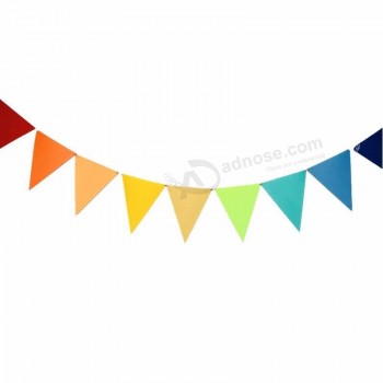 Bandeira de feltro colorido guirlandas de aniversário bunting galhardete chuveiro de bebê guirlanda de casamento bandeiras decoração do partido suprimentos