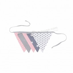 fabric bunting cotton flag chain pennant flags banner wimpelkette For children roon decoration