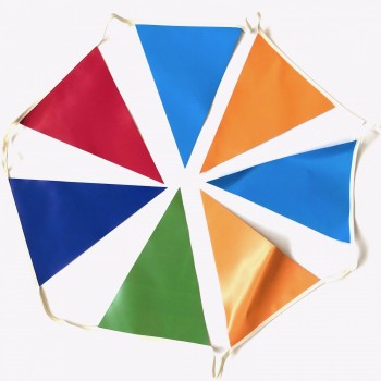 사용자 정의 삼각형 플래그 색상 깃발 천 페넌트