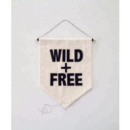 customized digital printing cotton canvas pennant