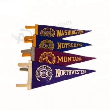 banderines de fieltro personalizados al por mayor triángulo de lana fieltro banner