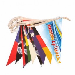 pdyear werbung benutzerdefinierte druck werbe polyester auto hand bunting string wimpel flagge banner steht