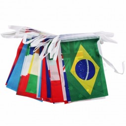 vakantie reclame bunting promotie tekenreeks vlag aangepaste polyester wimpel vlag