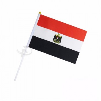 Egipto bandera nacional de la mano Egipto bandera del país palo