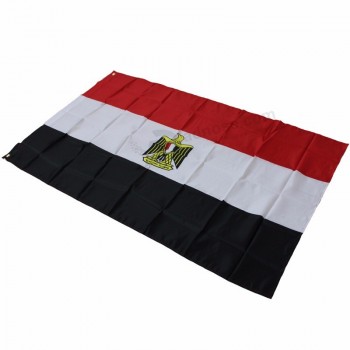 fabricante al por mayor de poliéster 90 * 150 cm bandera nacional de egipto