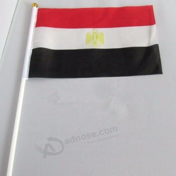 Ventilador animando pequeño poliéster país nacional Egipto bandera ondeando a mano