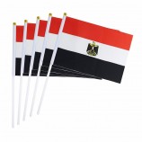 mini bandeira portátil do Egito com poste de plástico