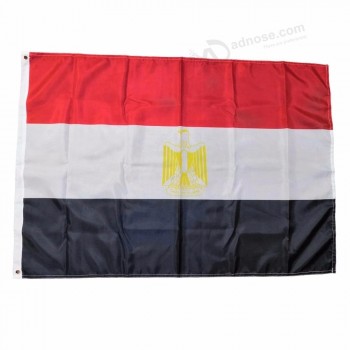 material de tecido 3x5ft país nacional impressão de bandeira do egito