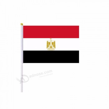 Egypte hand schudden vlag zwaaien nationale vlag