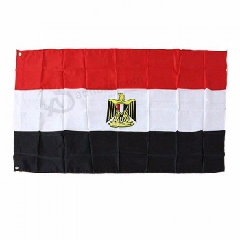 groothandel 100d polyester stof materiaal nationaal land 3x5 aangepaste vlag van egypte