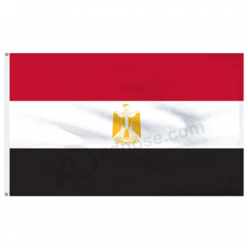 tamaño estándar 100% poliéster bandera nacional egipcia