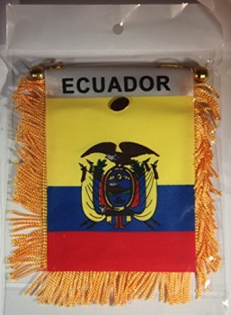 エクアドルの国旗リアビューミラーミニバナー4 
