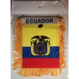 Ecuador Flag Rear View Mirror Mini Banner 4