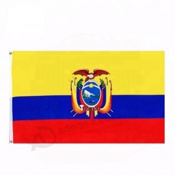 Эквадор 3-футовый x 5-футовый напечатанный флаг полиэстера