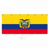 Customized Logo giant Ecuador mesh flag for event