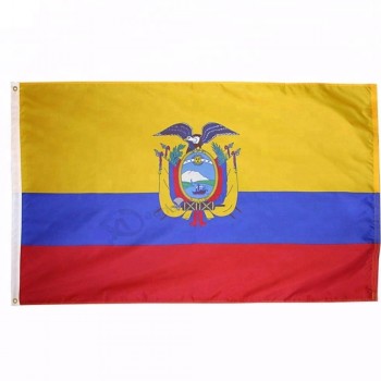3x5ft格安高品質エクアドル国旗2アイレットカスタムフラグ/ 90 * 150 cm全世界国旗