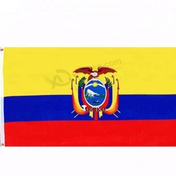 bandiera di paese dell'Ecuador di stampa in serie del panno rosso giallo blu rosso